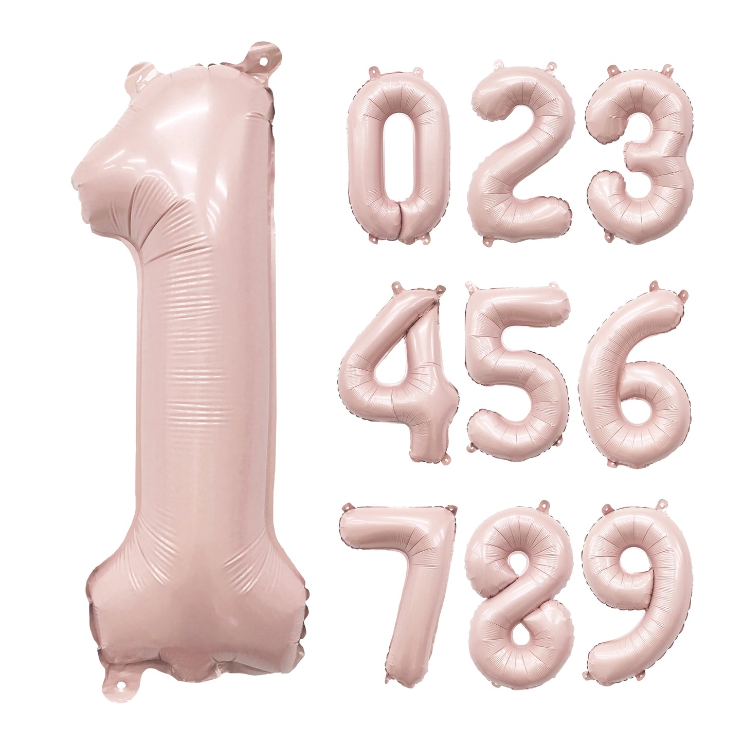 BLUSH PINK NUMBER BALLOON 32"