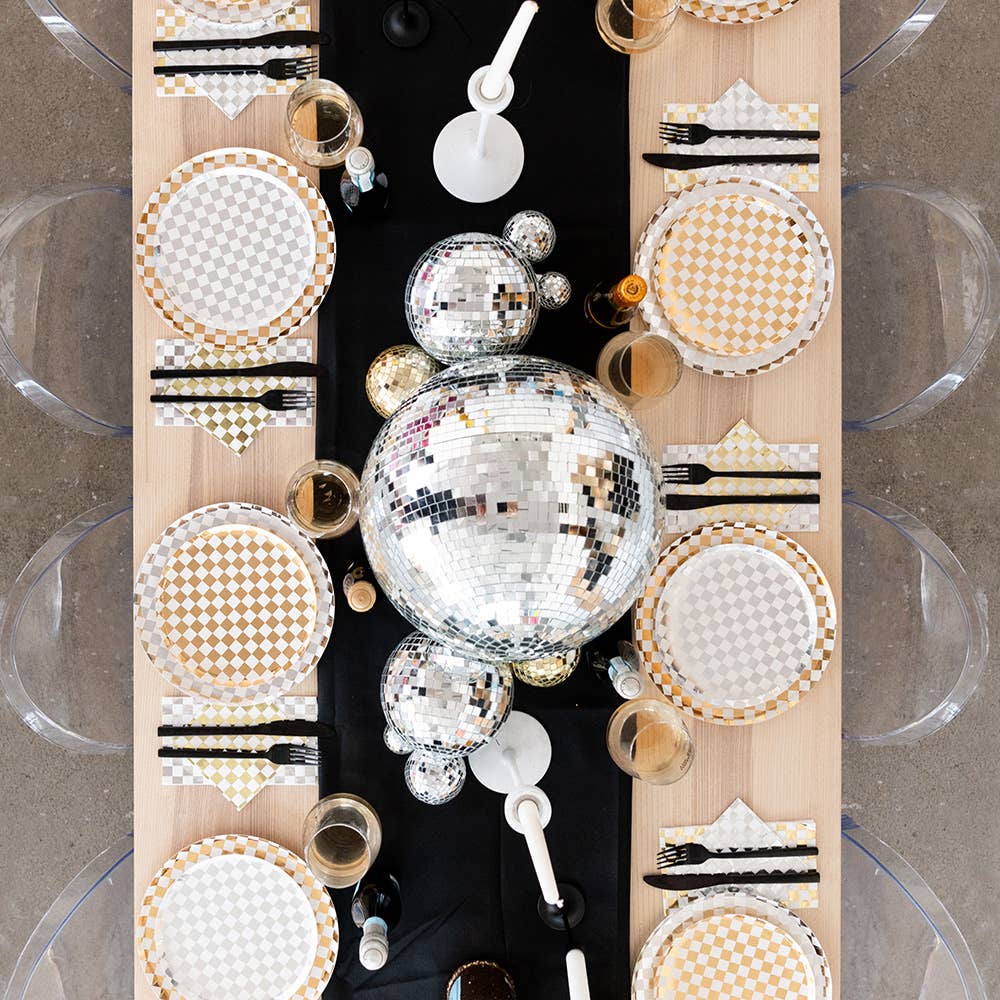 Check It! Gold Clash Plates - 2 Size Options - 8 Pk.