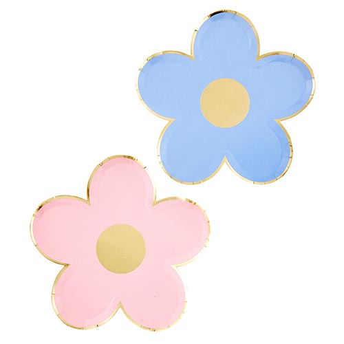 Mod Party Flower Plates - 8ct