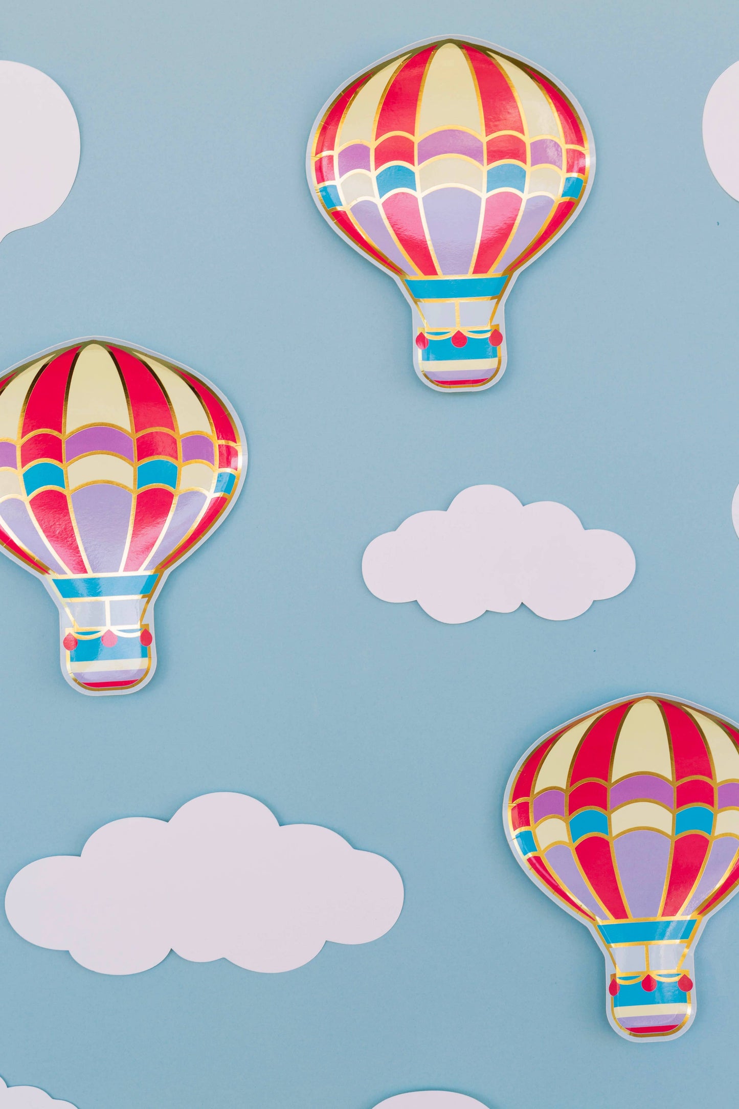 Up, Up & Away, Hot Air Balloon Dinner Plate - 8 Pk.