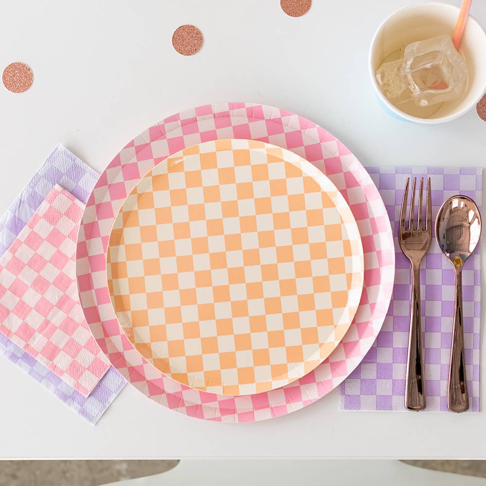 Check It! Tickle Me Pink Plates - 8 Pk. - 2 Size Options