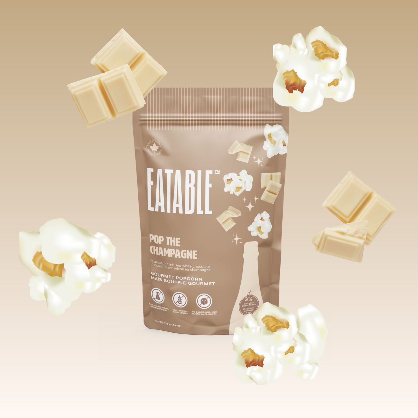 Pop the Champagne - Gourmet White Chocolate Popcorn