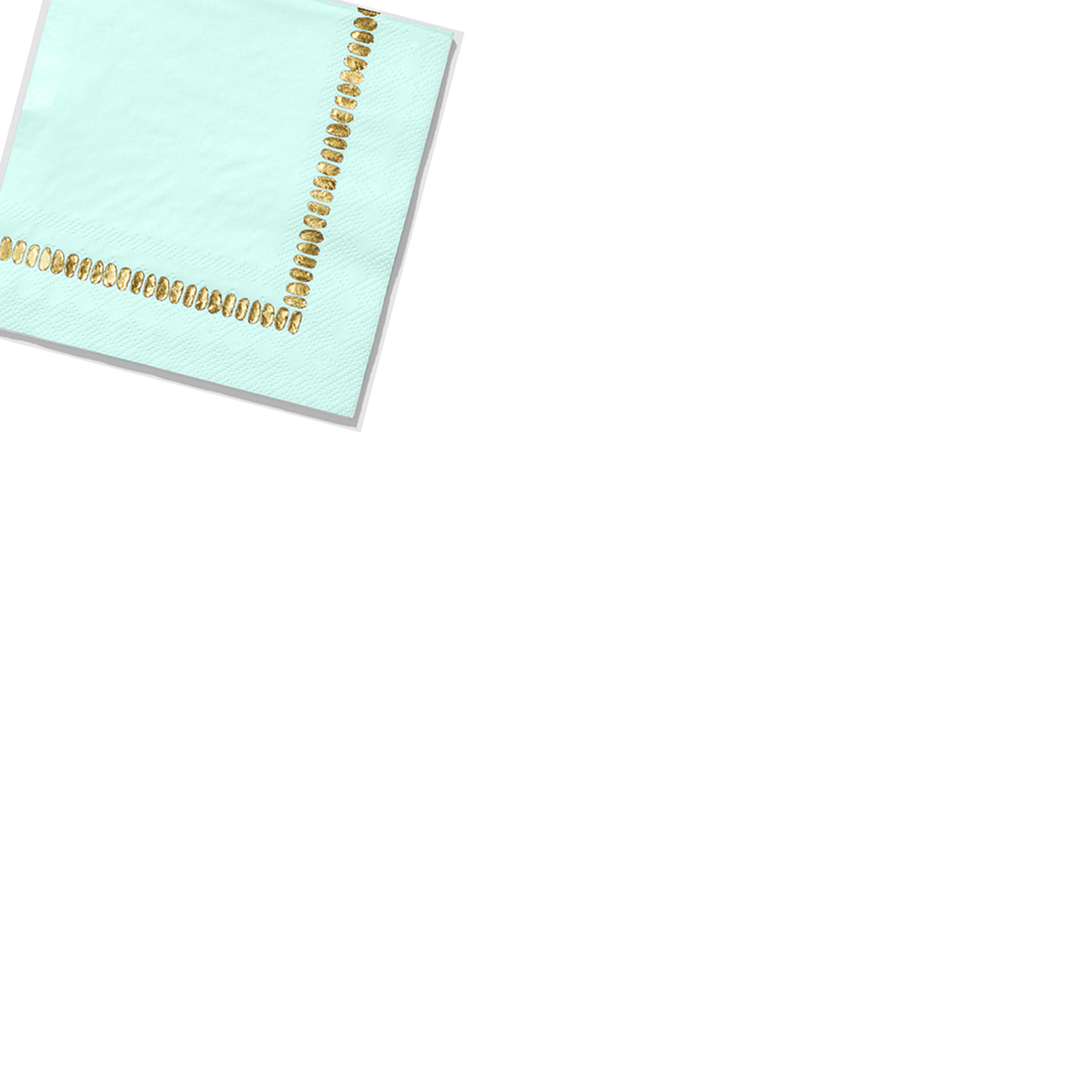 Mint Brushstroke Cocktail Napkins (25 per pack)