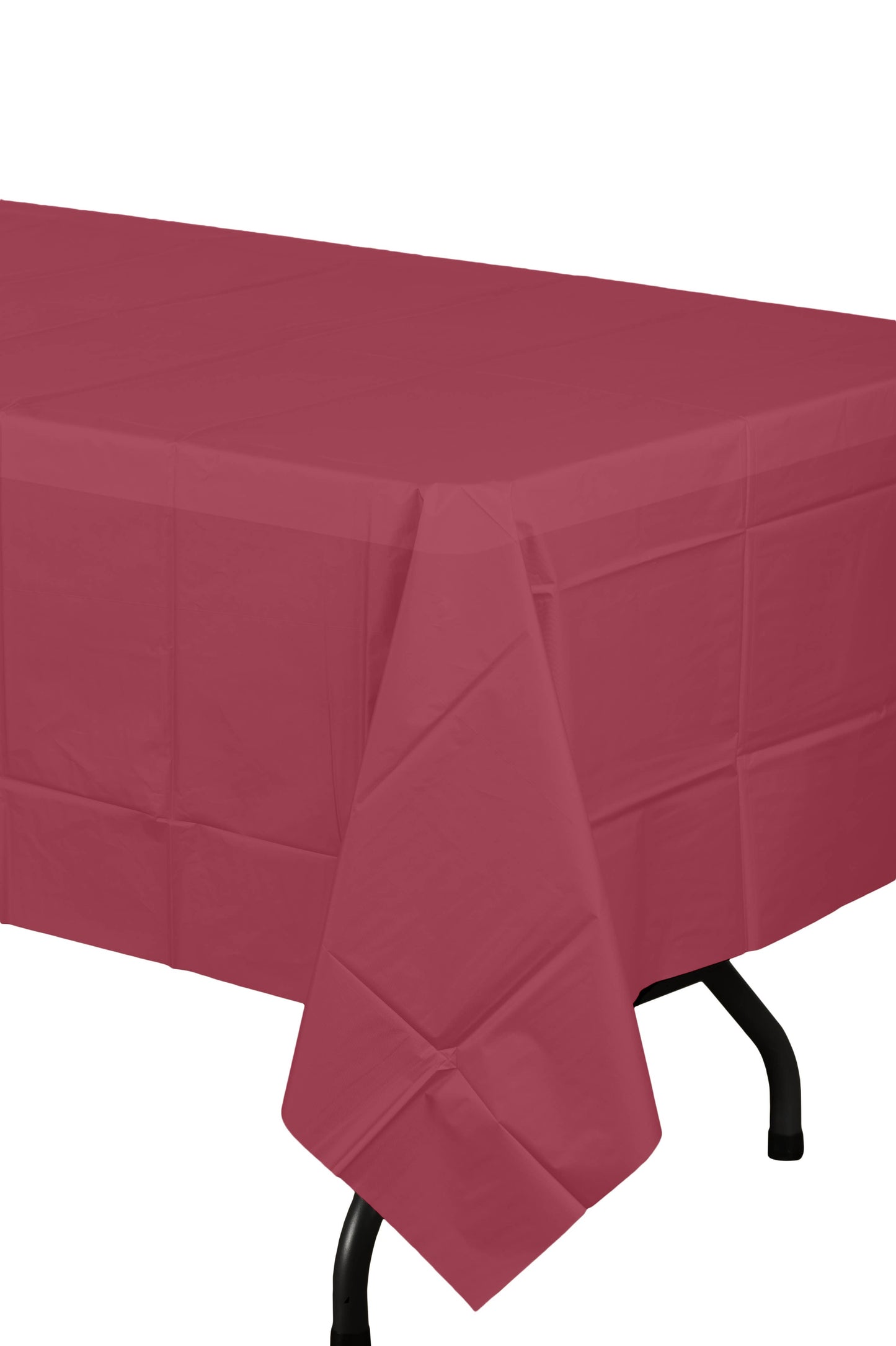 Maroon Rectanle Disposable Plastic Tablecloth | 54x108in