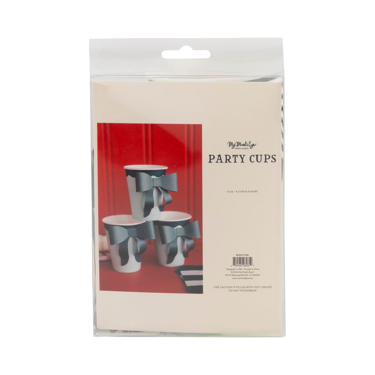 Mint and Green Bow Paper Cups 8ct