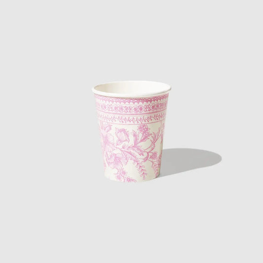 Pink Toile Cups- 10ct