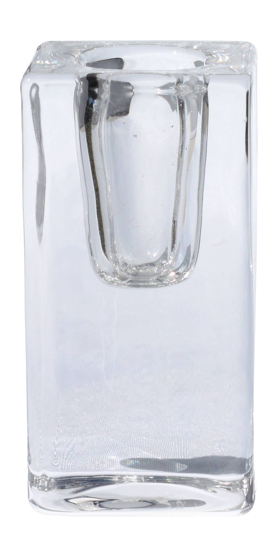 Quadra Glass Candle Holders | Clear