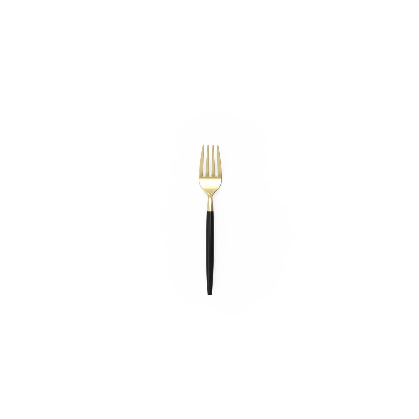 Black and Gold Plastic Mini Forks | 20 Forks