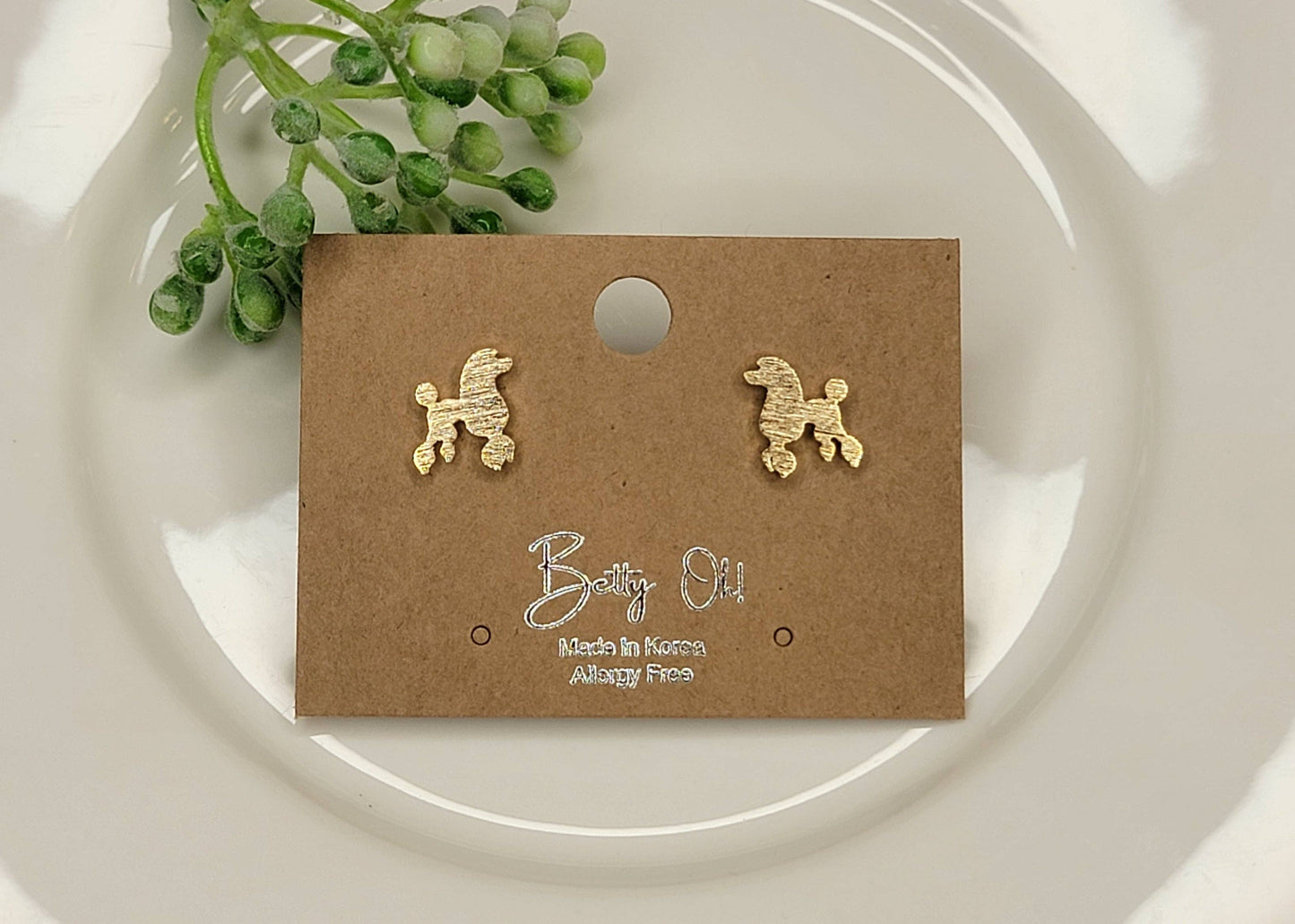 Poodle Post Earrings- NAMS Musical Gift