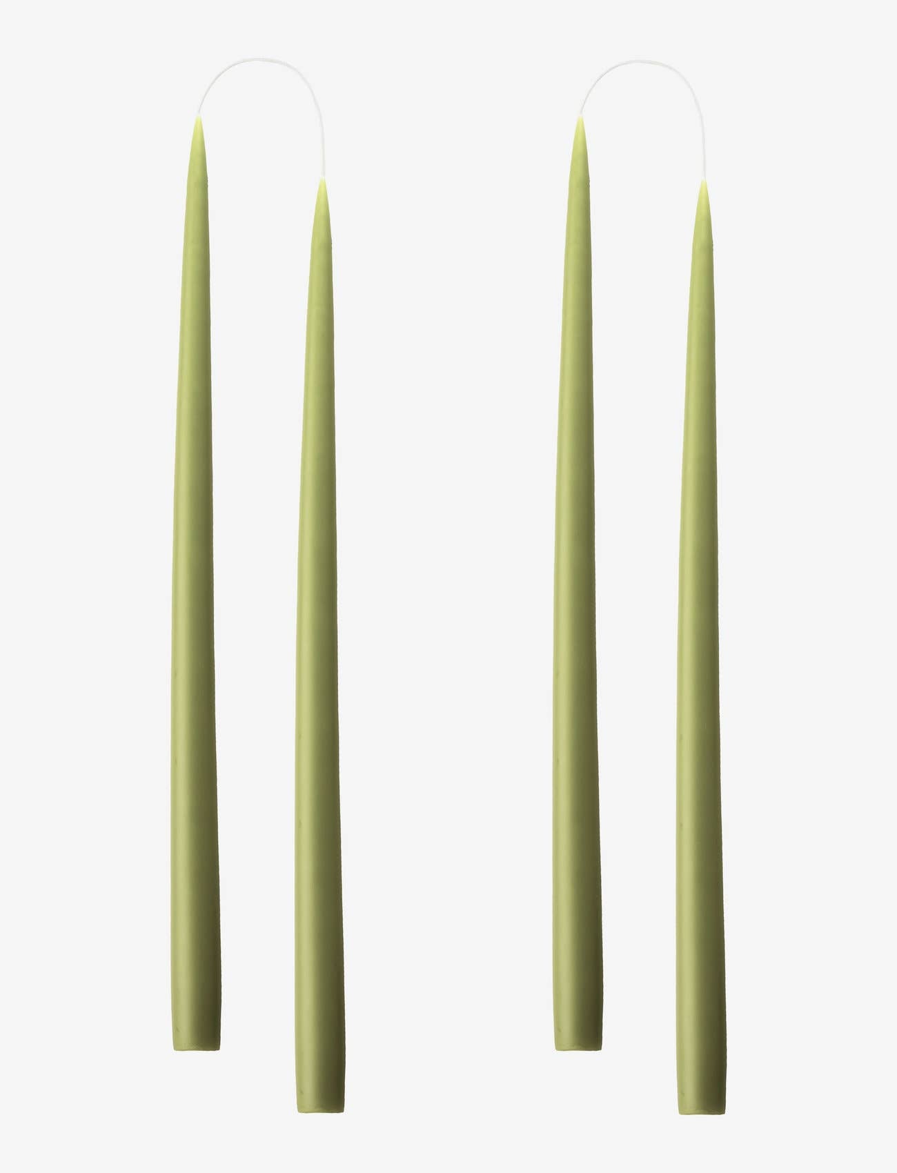 Olive Green Danish Taper Candle 12in