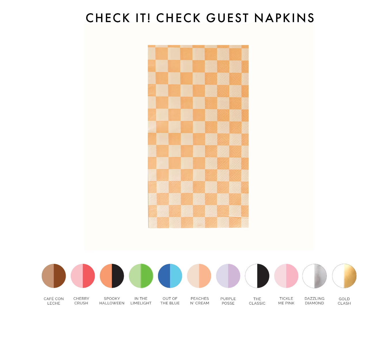 Check It! Check Guest Napkins - 16 Pk. - 11 Color Options