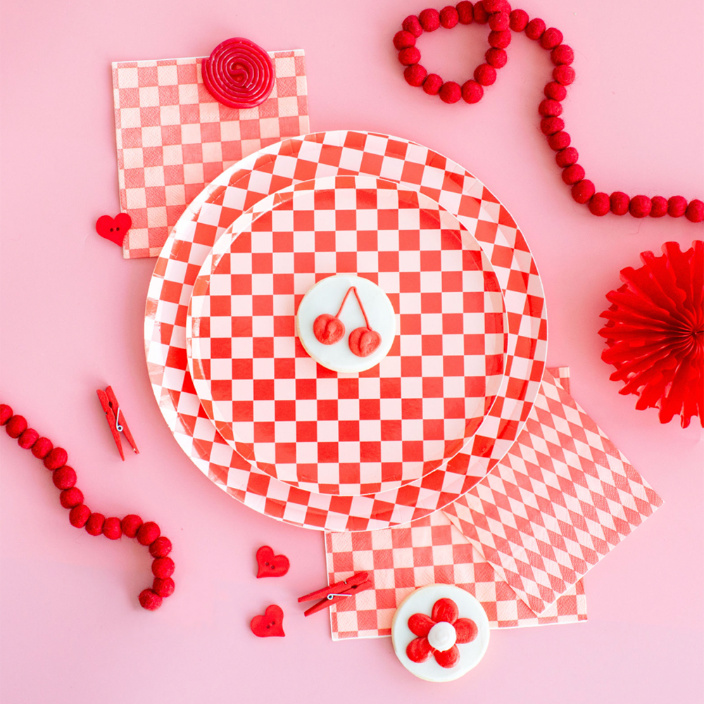 Check It! Cherry Crush Plates - 2 Size Options - 8 Pk.
