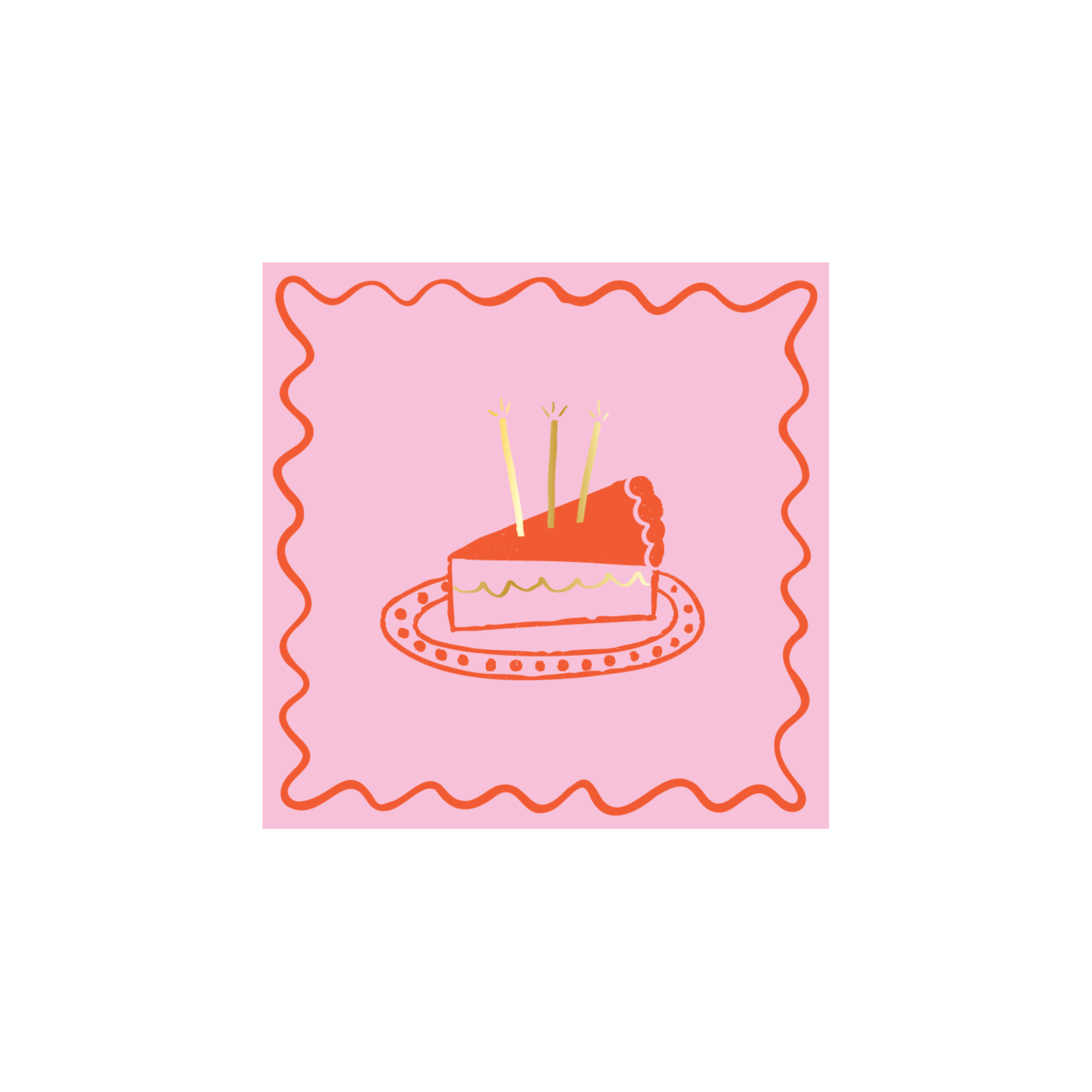 Pink & Red Birthday Cocktail Napkins