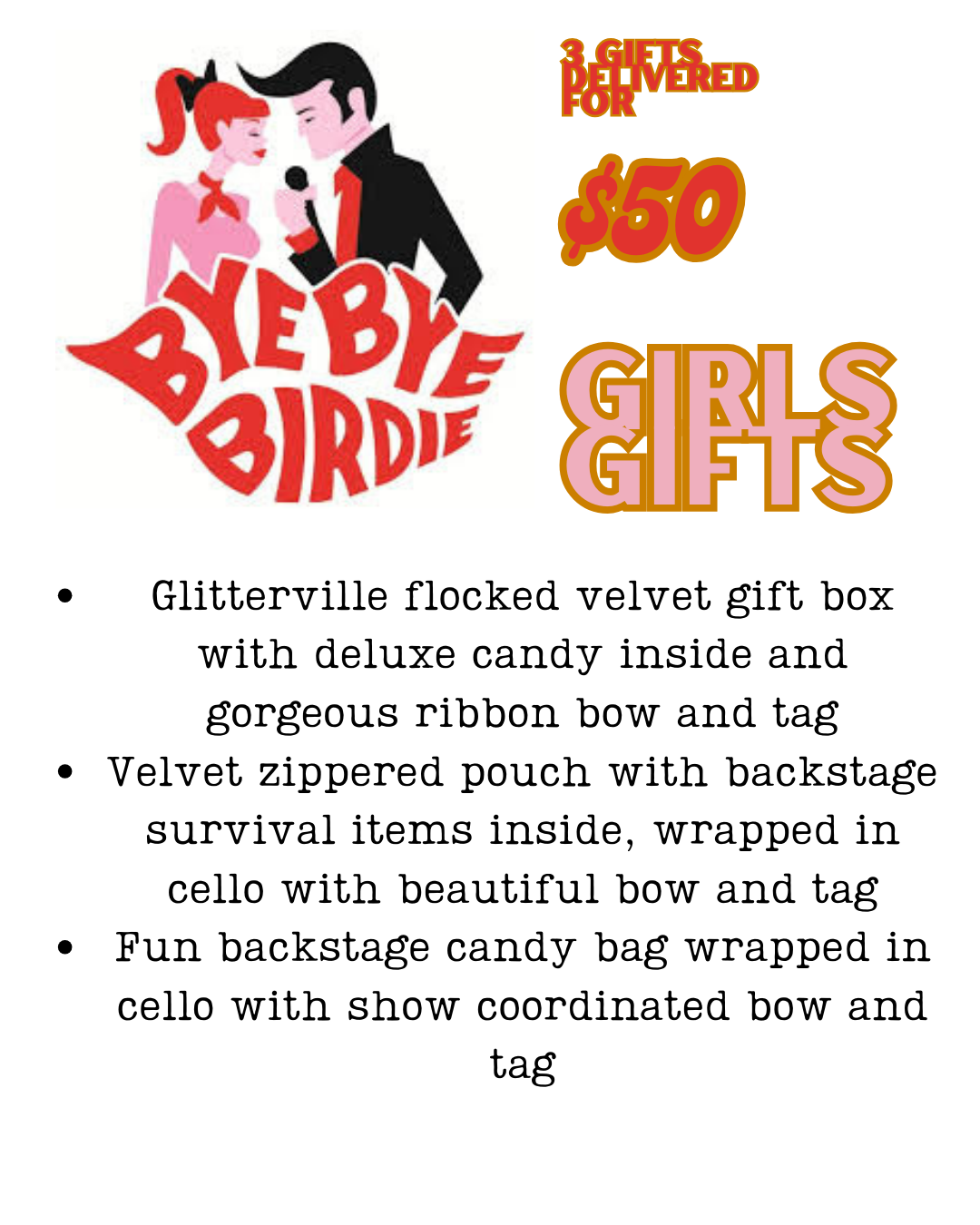 NAMS Musical Girls Gifts- 3 Night Delivery