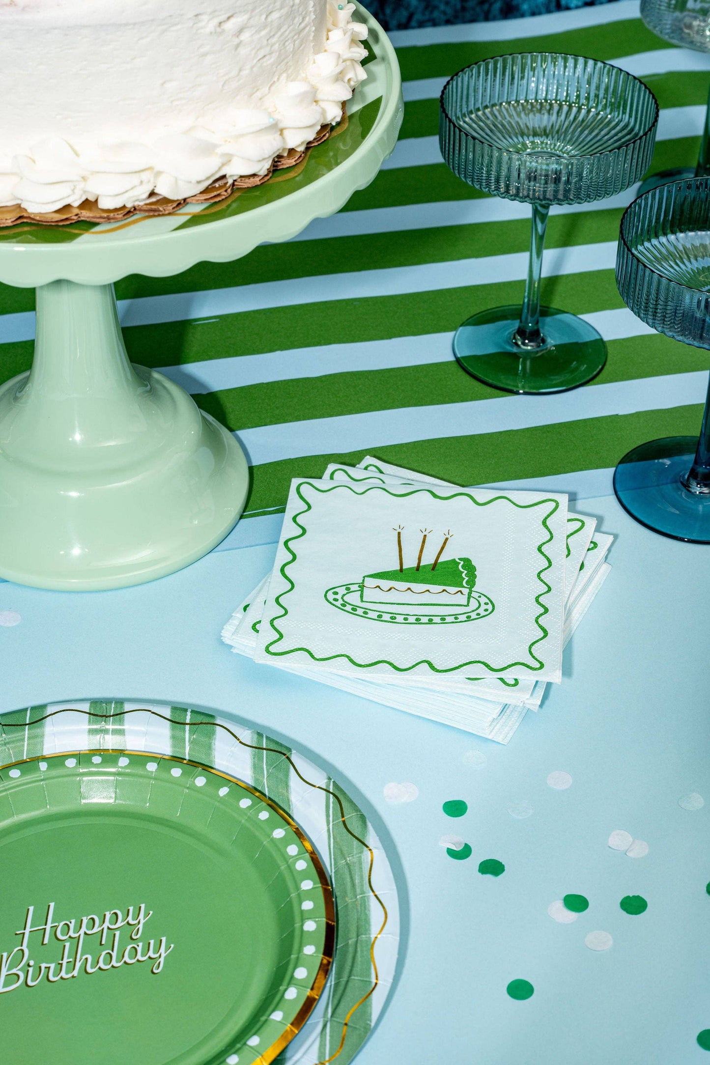 Blue Birthday Cocktail Napkins