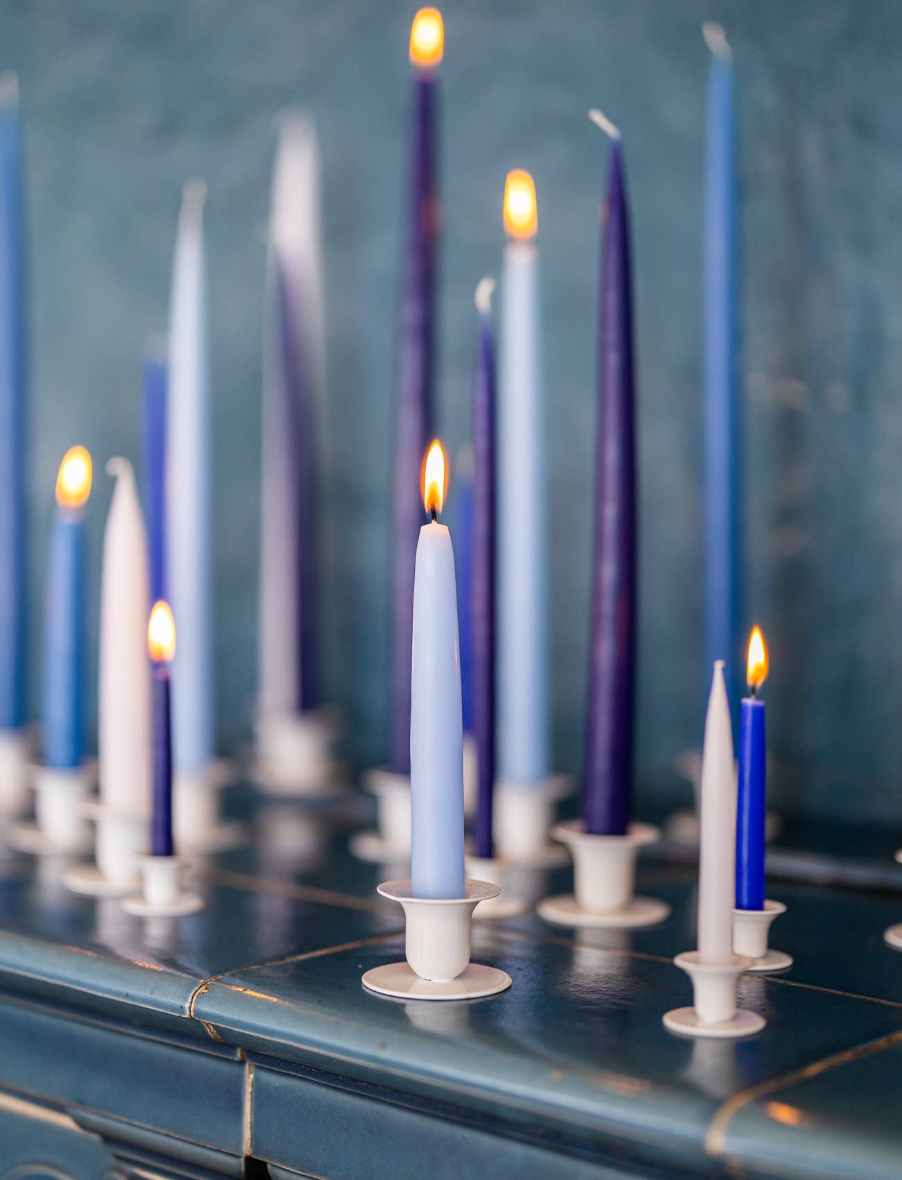 Light Blue Danish Taper Candle 8" & 14"