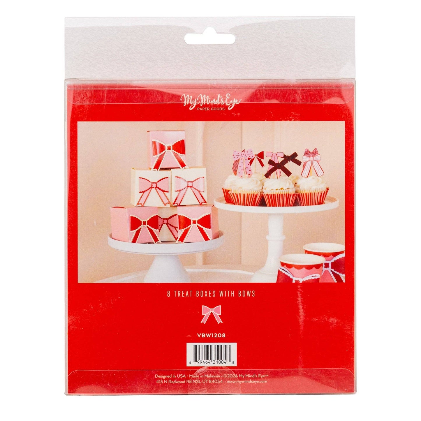 Pink and Red Bow Treat Boxes