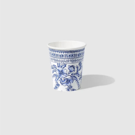 French Blue Toile Cups- 10ct