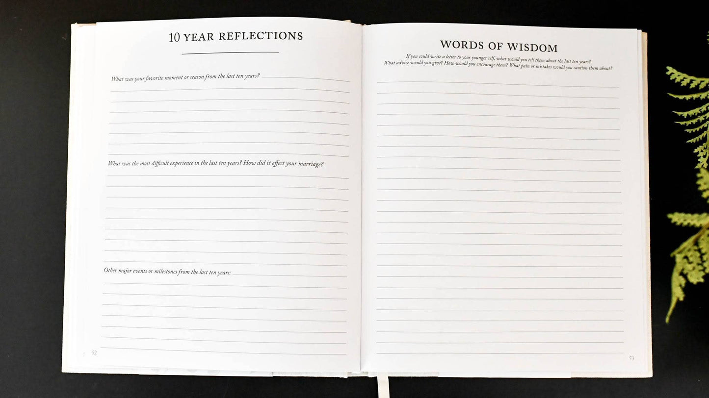 Anniversary Journal | Wedding Book | Gift for Wife or Spouse