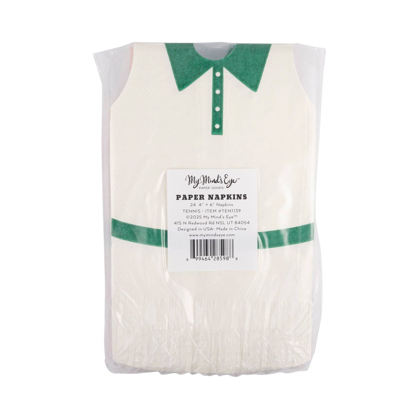 Tennis Golf Dress Fringed Napkin Set 24ct