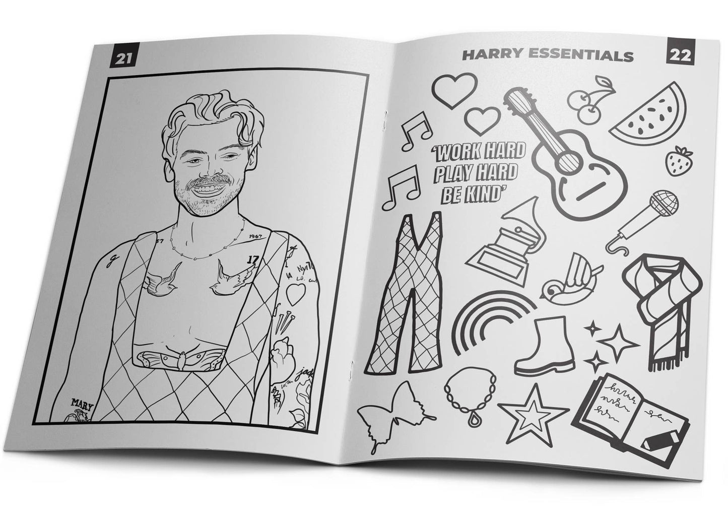 Harry Styles Activity Coloring Book