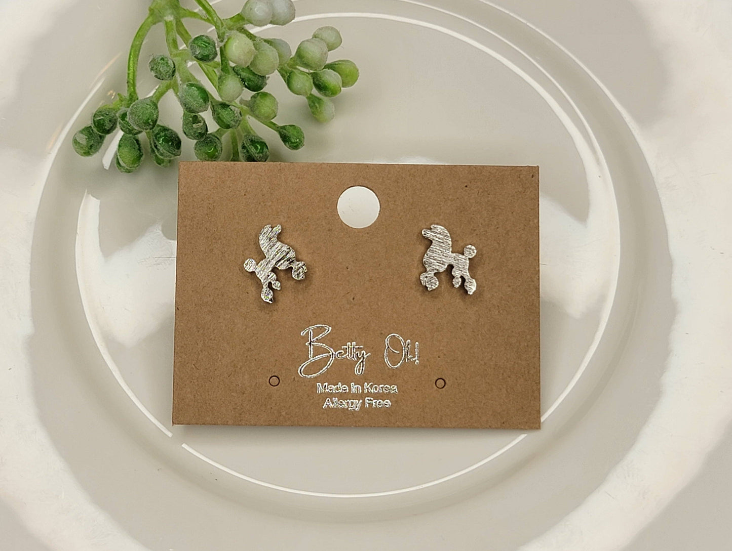 Poodle Post Earrings- NAMS Musical Gift