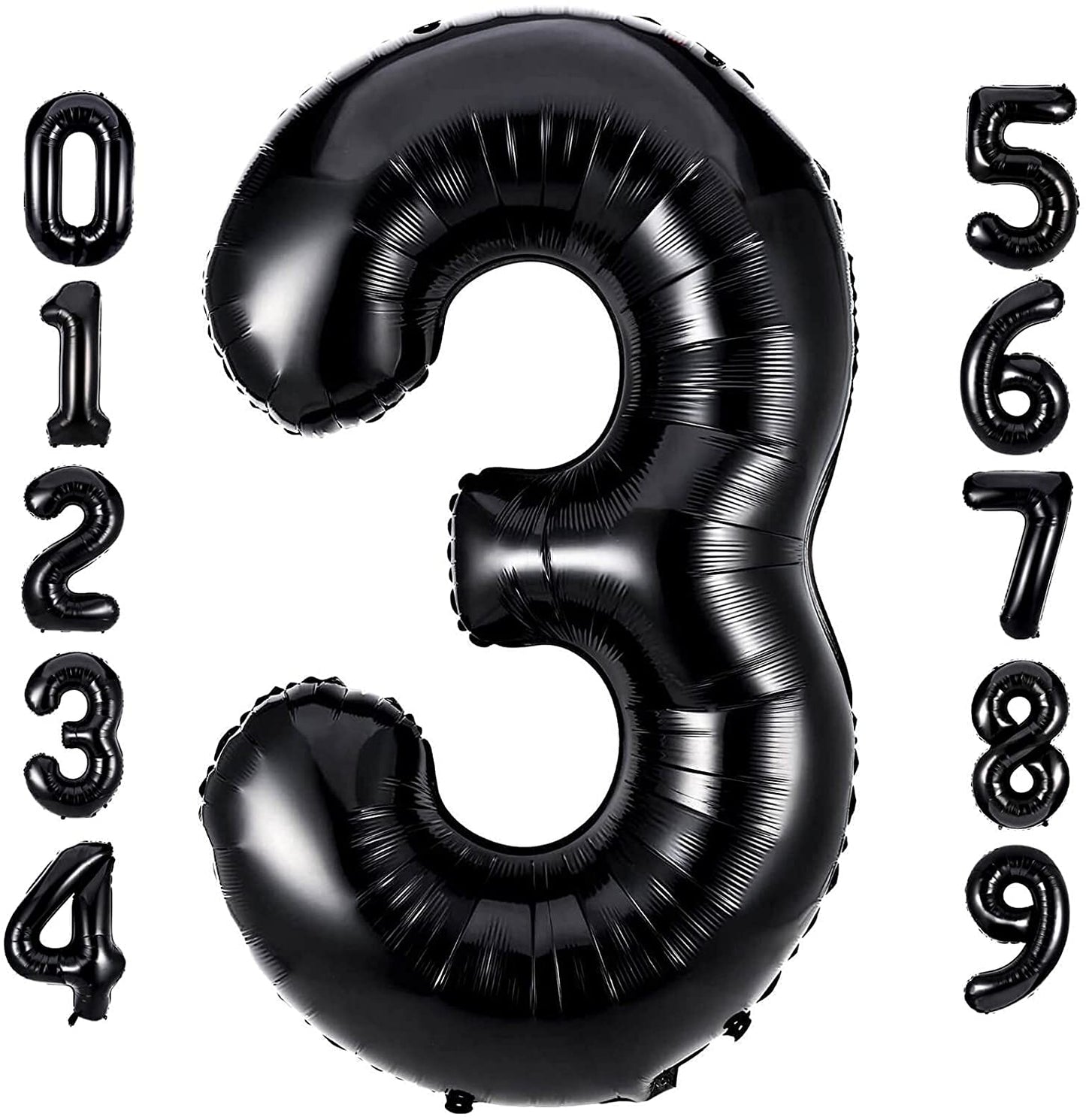 BLACK NUMBER BALLOON 32"