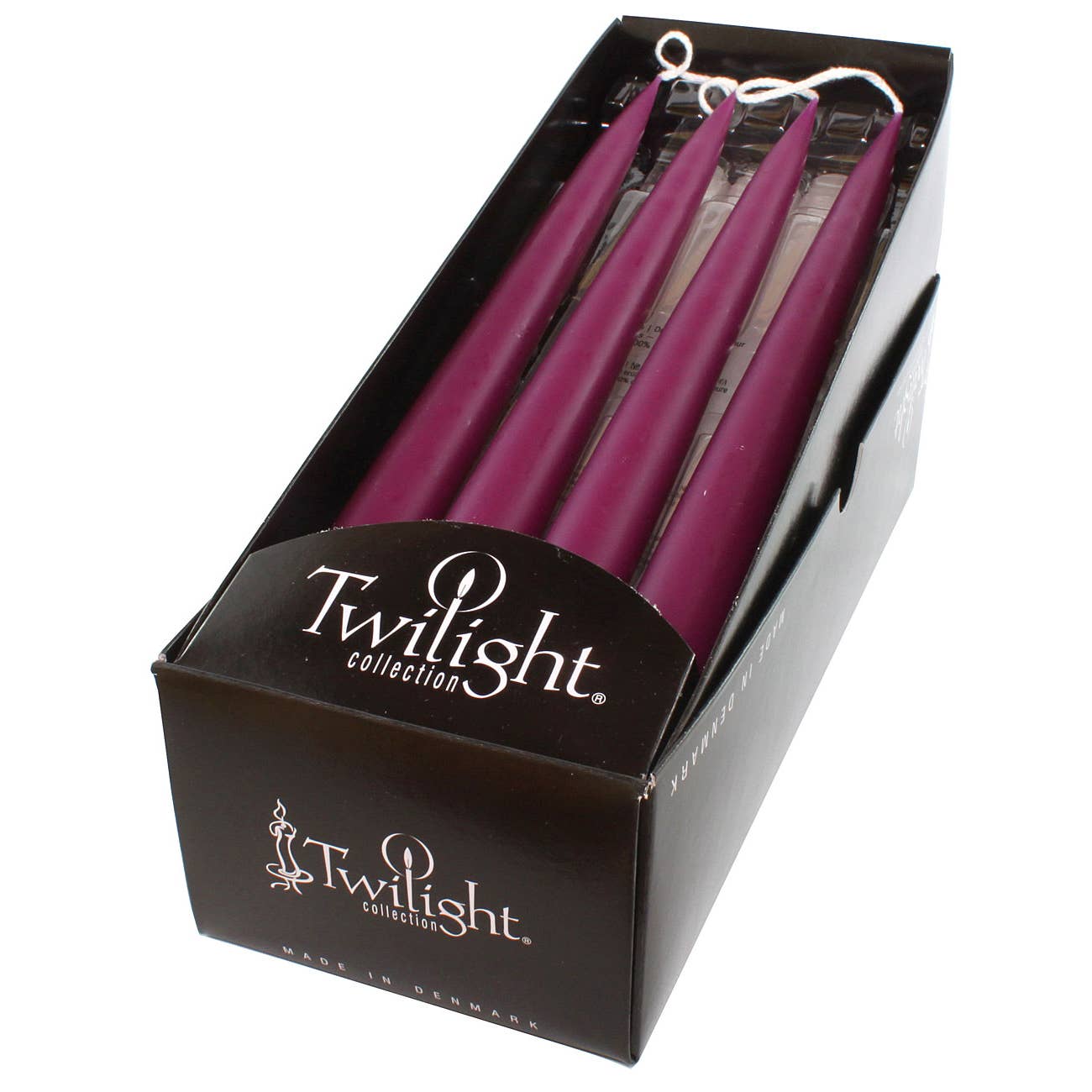 Maroon Taper Candle 10"