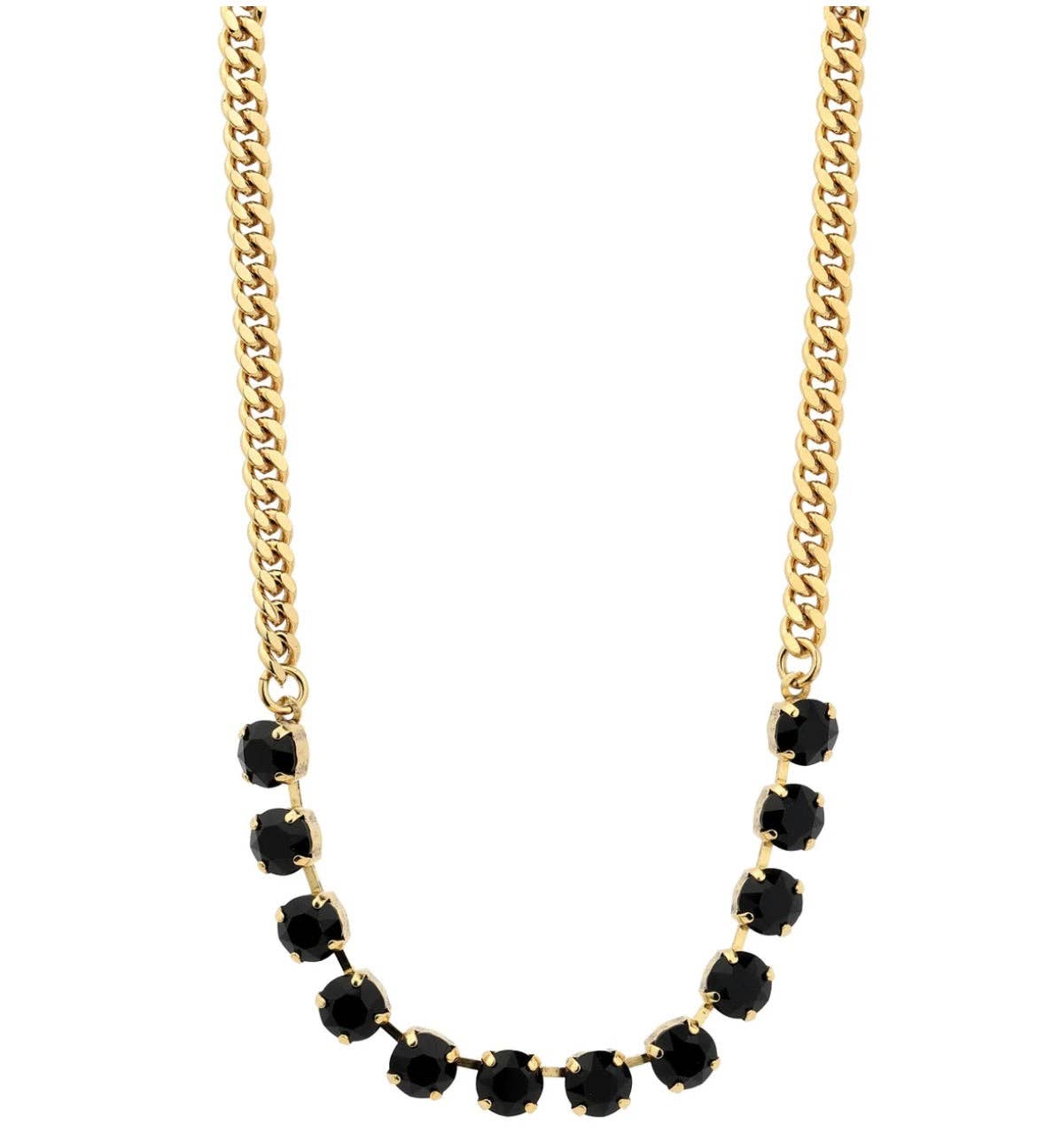 Mini Oakland in Solids Necklace- Jet