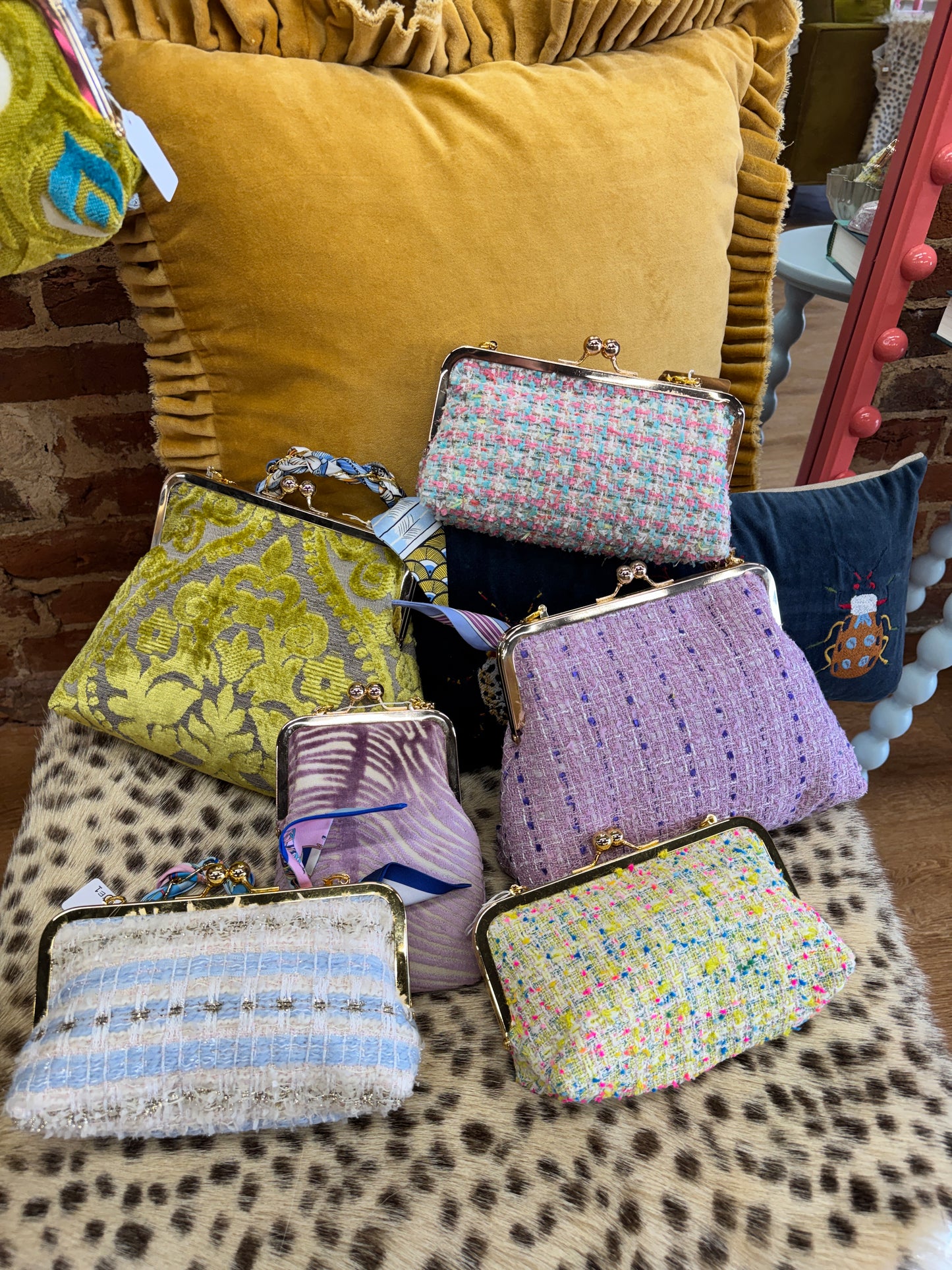 Glenda Gies Purple Tweed “Coco” Purse