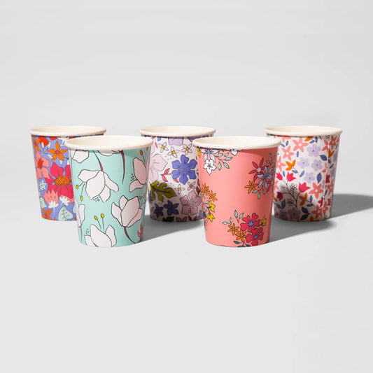 In Full Bloom Floral Cups- 10ct