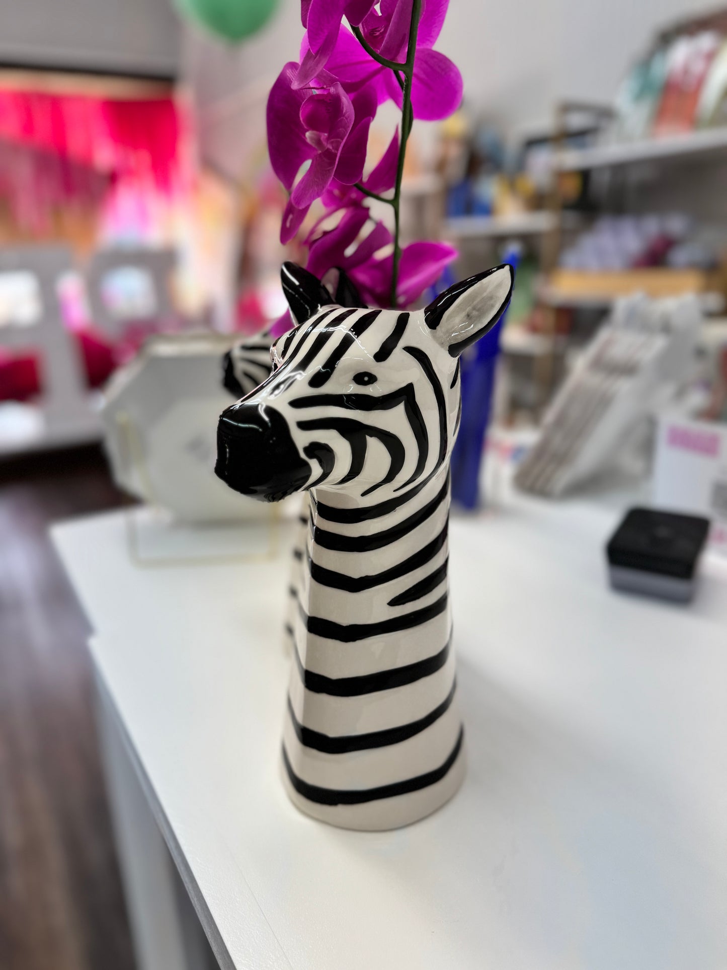 Zebra Stoneware Vase/Planter