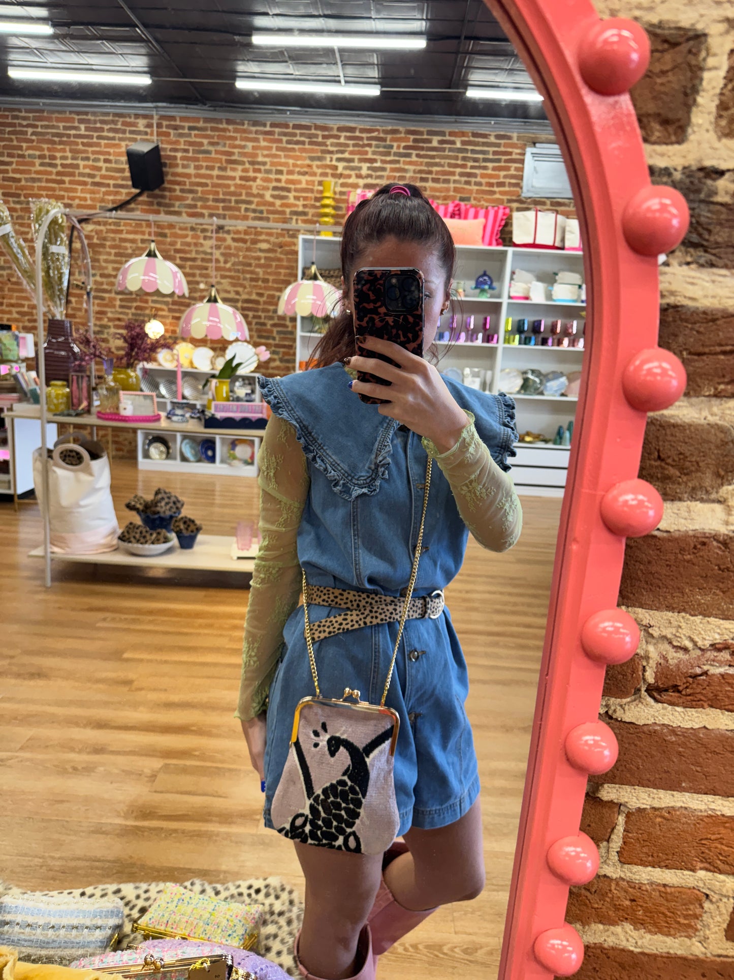 Glenda Gies Velvet Peacock “Pippa” Purse