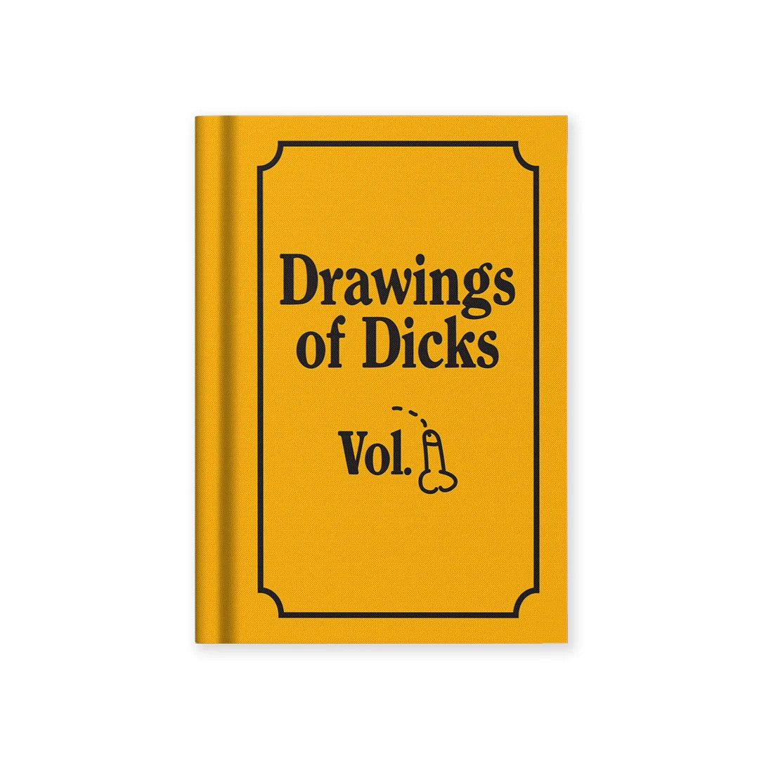 Drawing of D*cks Mini Fabric Covered Notebook