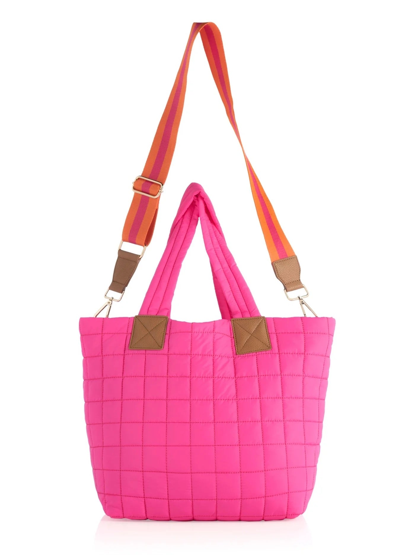 Pink & Orange Puffer Ezra Tote