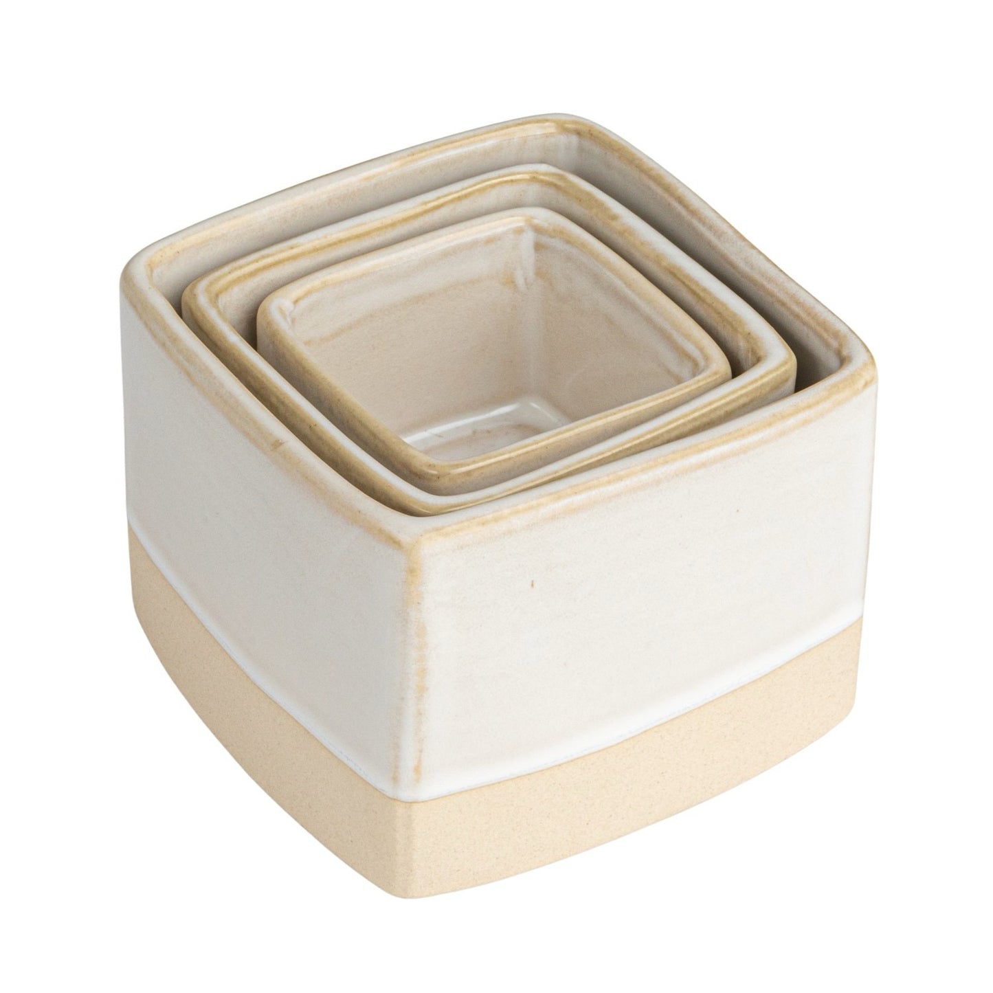Stoneware Nesting Containers, Set of 3