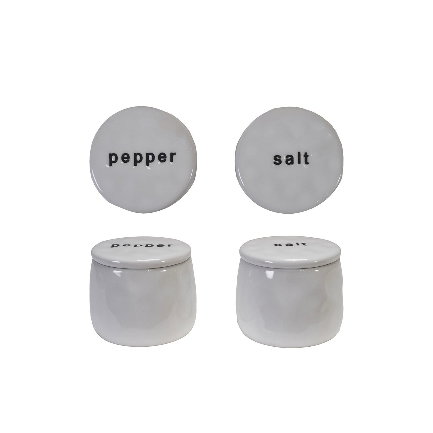 Stoneware Pinch Pots Salt & Pepper Set