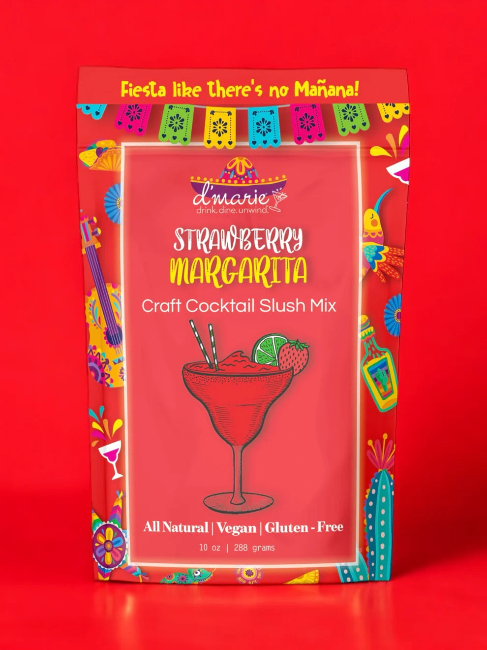 Strawberry Margarita Cocktail Slush Mix - 10oz
