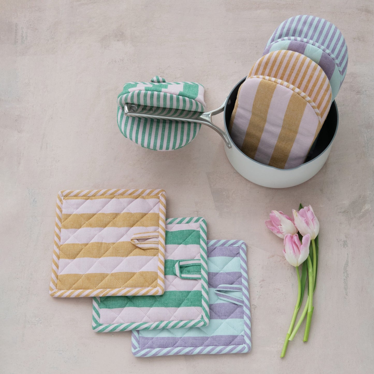 Striped Pot Holder- 3 Colors