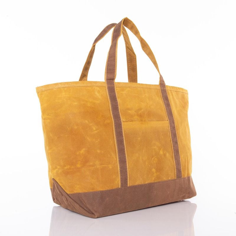 Waxed Large Classic Tote- Yellow