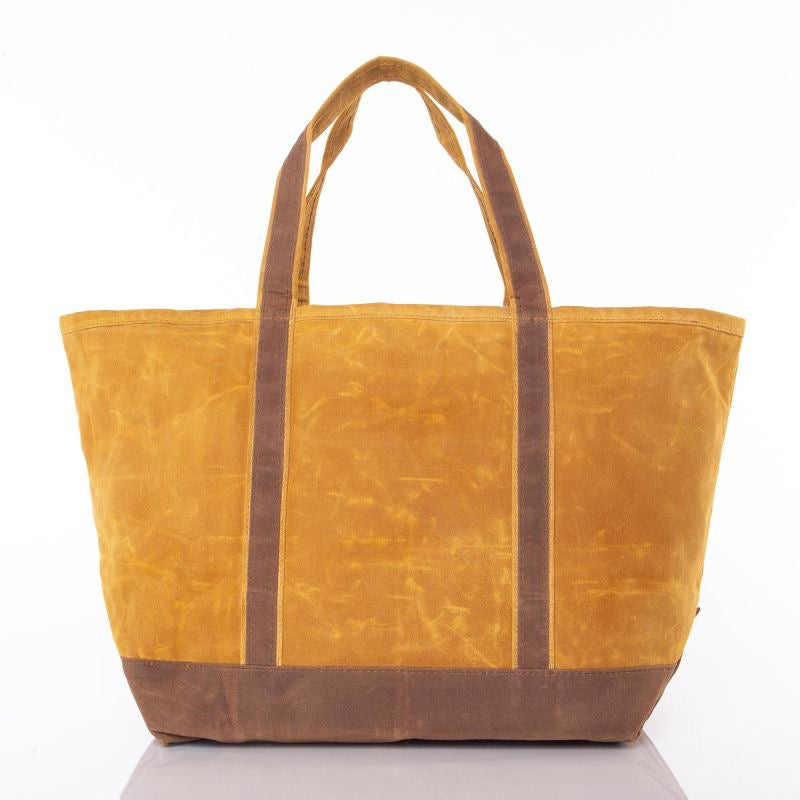 Waxed Large Classic Tote- Yellow