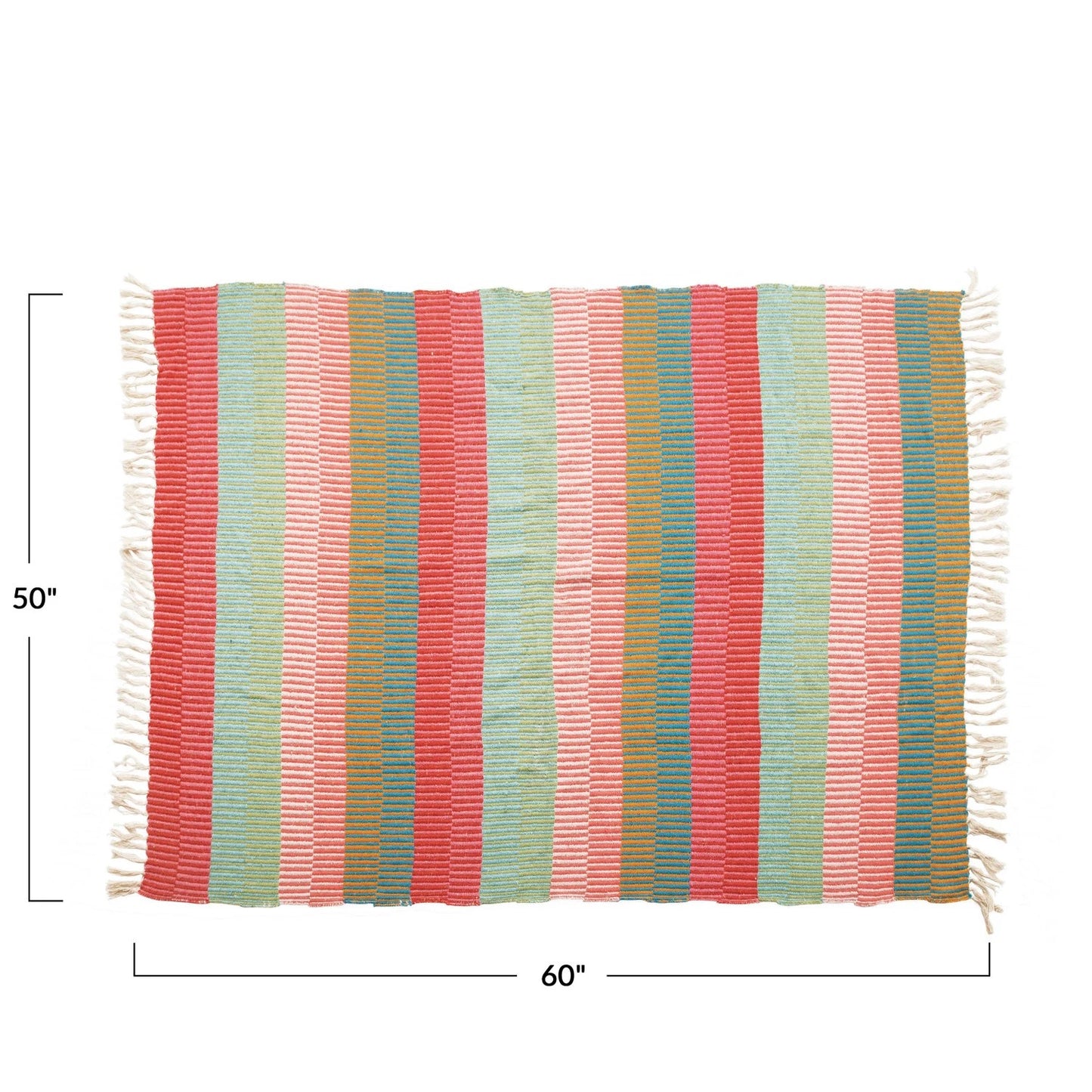 Striped Woven Throw Blanket, Multicolor