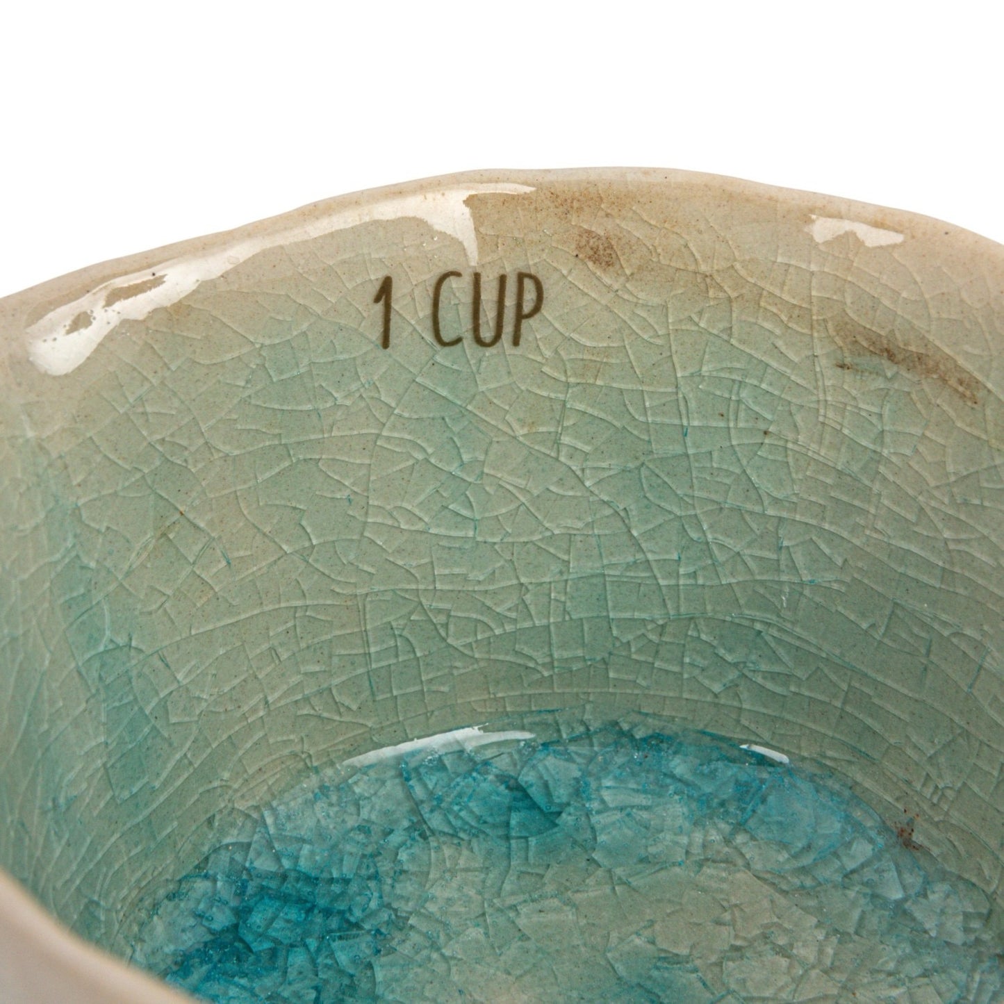 Aqua Stoneware Measuring Cup Set