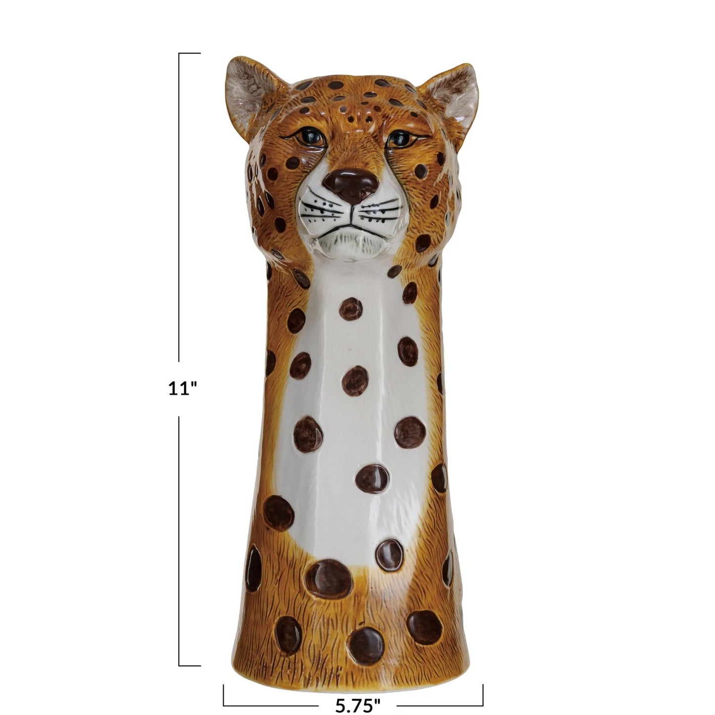 Cheetah Stoneware Vase/Planter