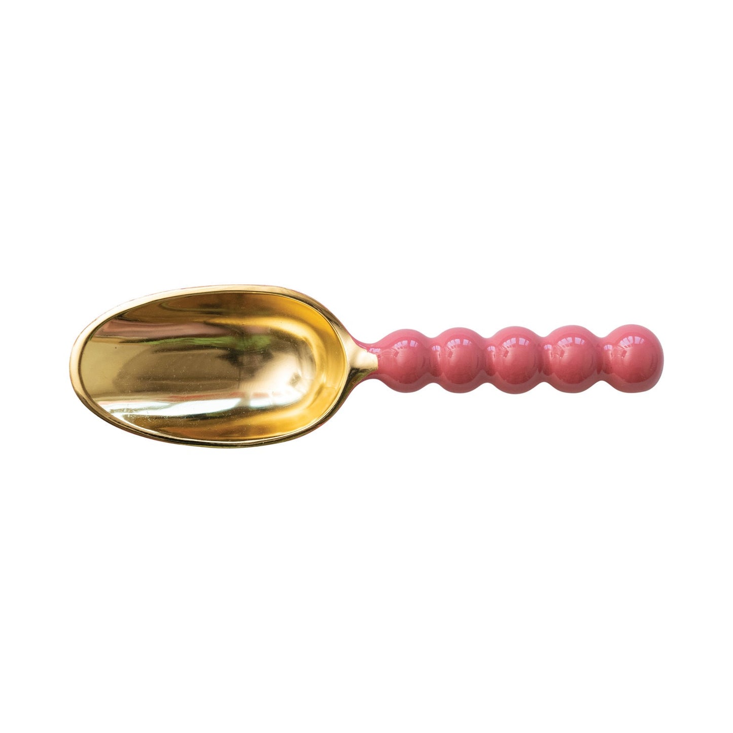 Pink Enameled Aluminum Scoop