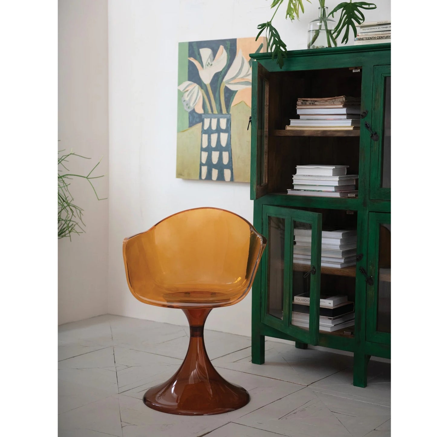 Amber Transparent Spinning Chair