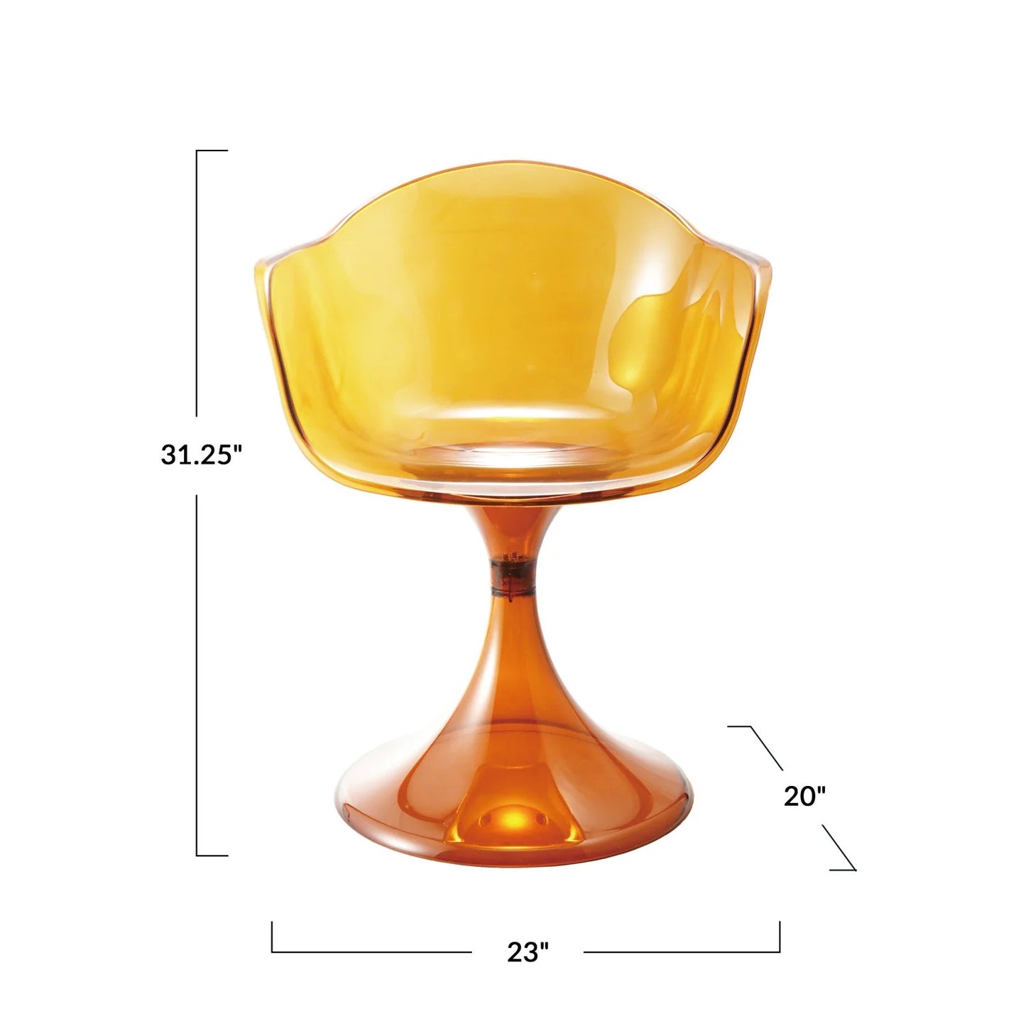 Amber Transparent Spinning Chair