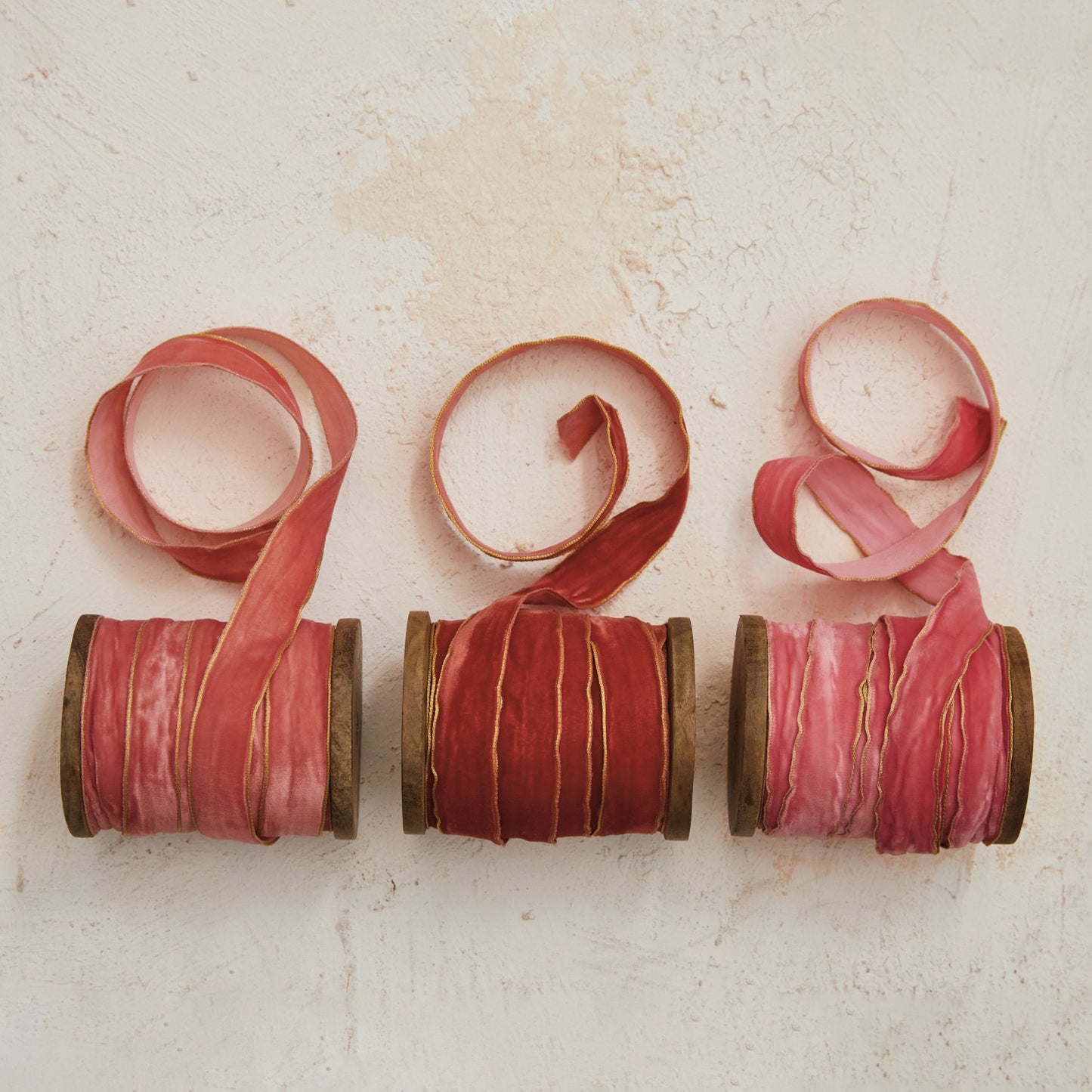 5 Yard Velvet Ribbon Spool w/ Metallic Edges