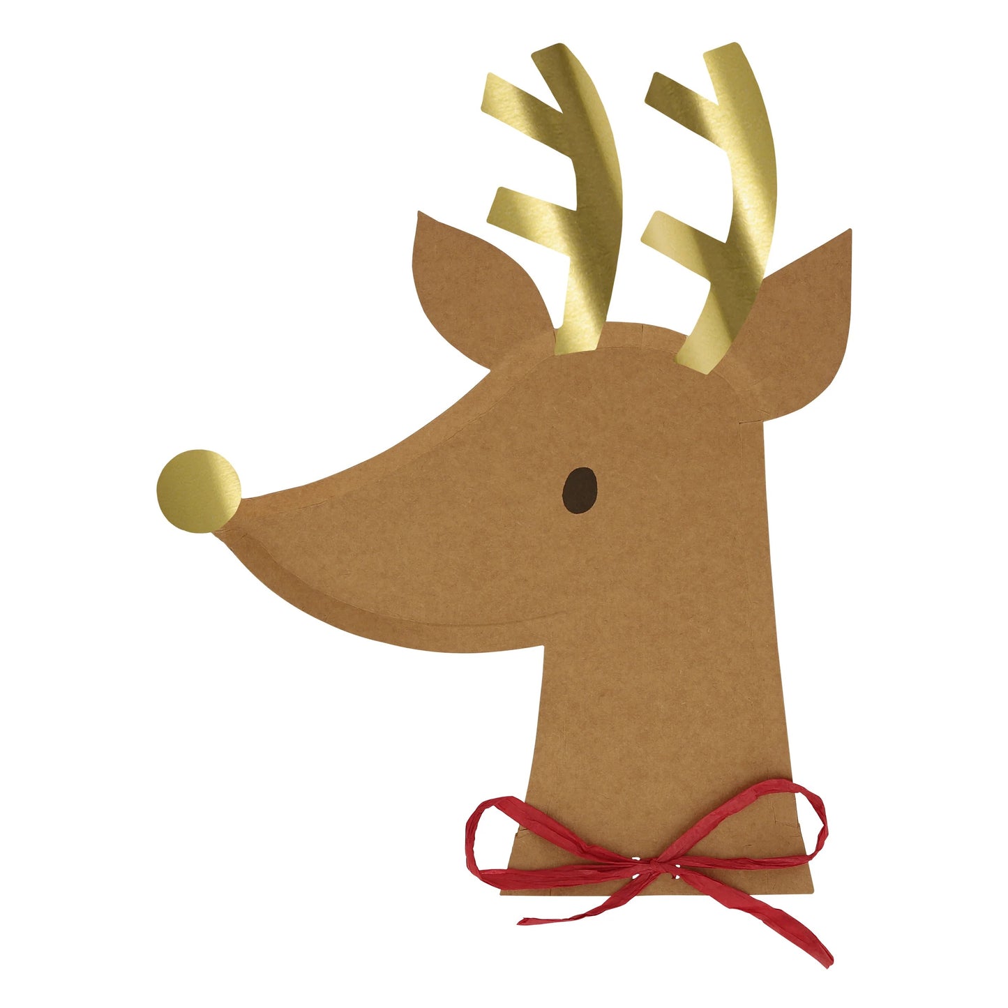 Meri Meri Reindeer with Raffia Bow Plates 8ct