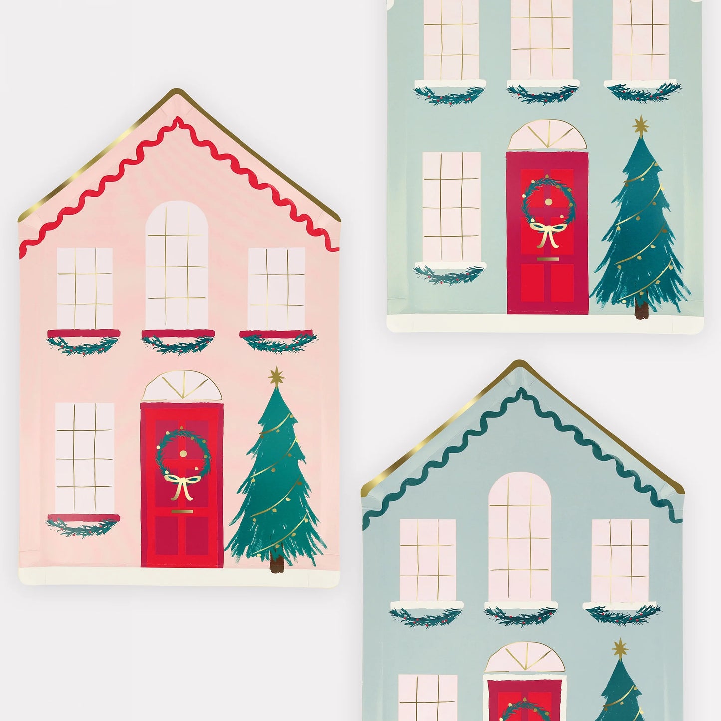 Meri Meri Festive House Plates 8ct